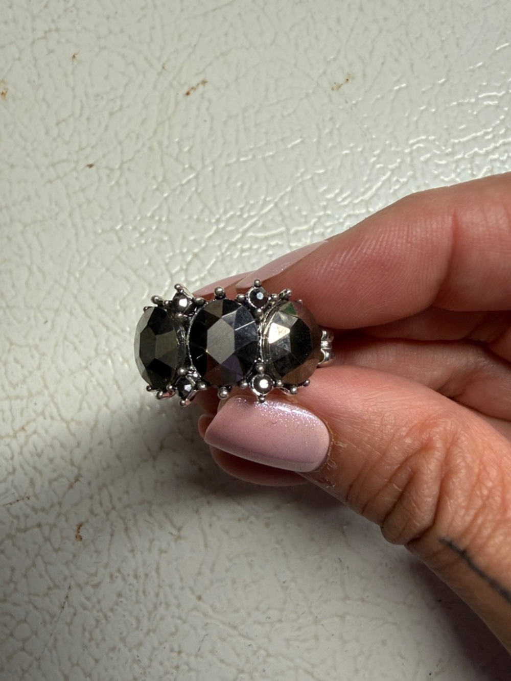 Black Gemstone Cocktail Ring - Women Jewelry - Picture 5 of 6